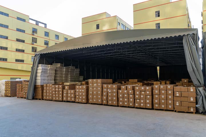Peachlip factory warehouse materials storage area