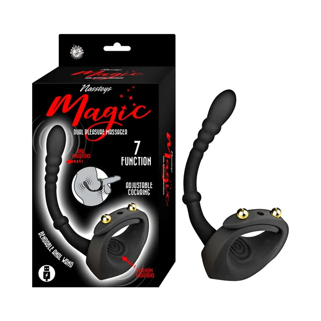 Nasstoys Magic black massager beside retail box