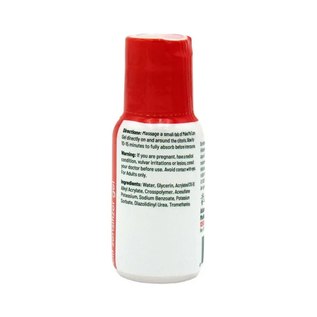 Adam & Eve Make Me Cum clear gel bottle rear directions label