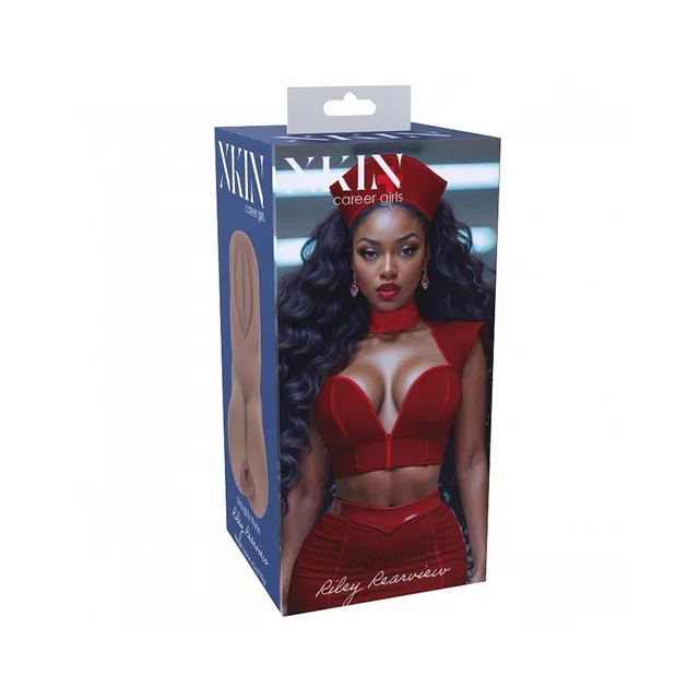 Xkin Riley Rearview brown stroker box with red costume artwork
