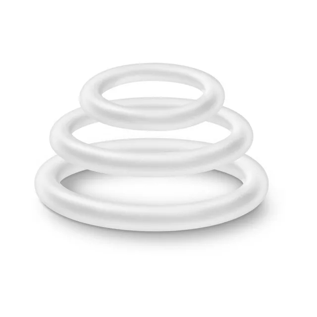 White Performance VS4 ring set three rounded rings stacked