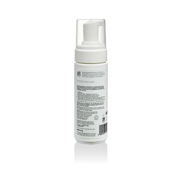 back view of foam wash bottle with ingredients and barcode