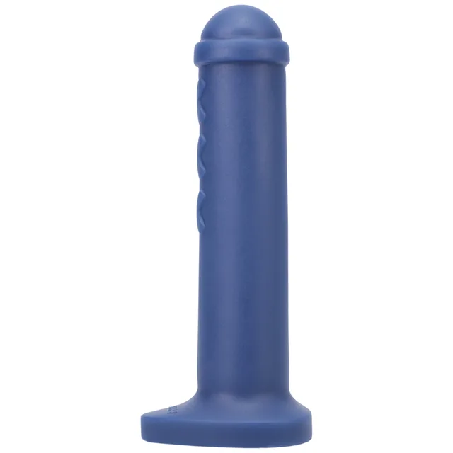 Left angle of blue Tantus Amsterdam Junior soft silicone shaft