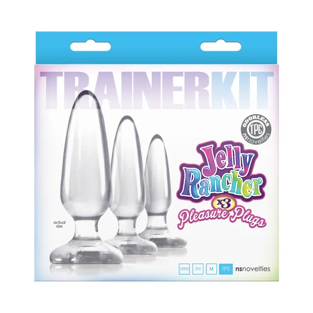 Jelly Rancher clear three-piece plug trainer kit package