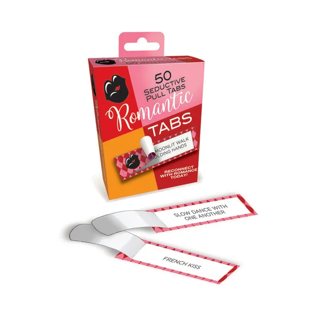 red Little Genie Romantic Tabs box with two silver peel-open activity tabs