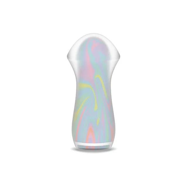 Front view of WINX Zoom Shroom with curved cap and pastel swirl body
