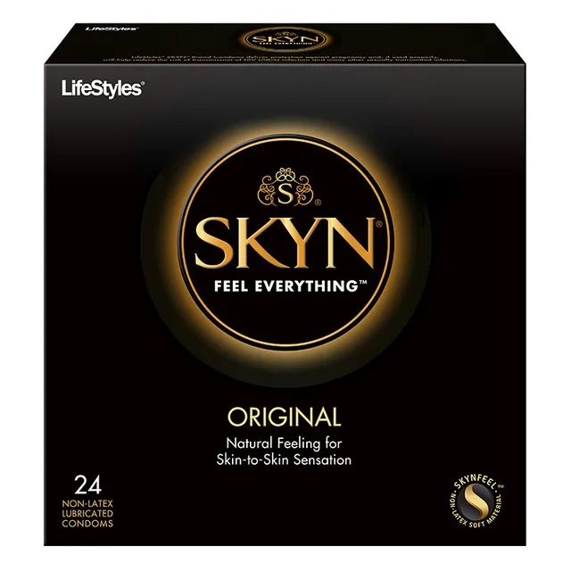 LifeStyles SKYN Original 24-Pack in matte black carton