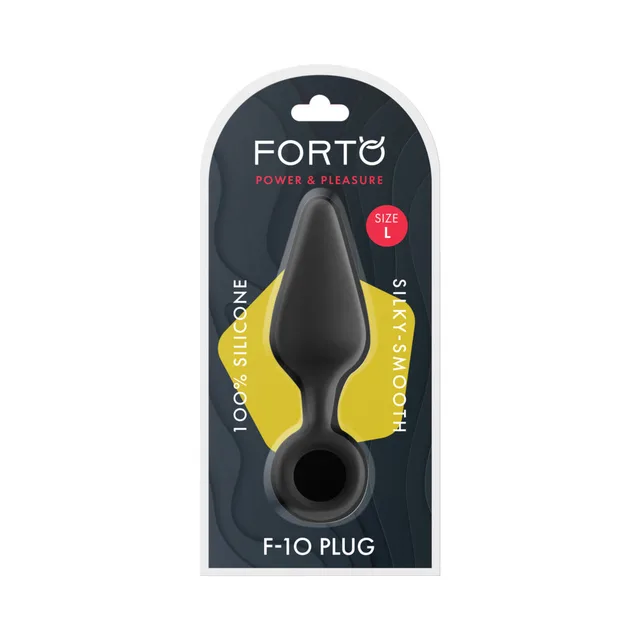 Forto F-10 large black pull-ring plug in retail package