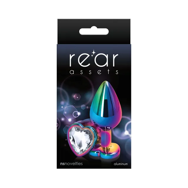 Medium clear heart Rear Assets plug in black retail box