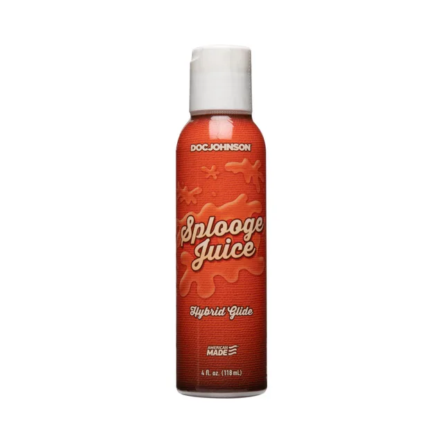 Doc Johnson Splooge Juice slim orange four-ounce bottle with white cap