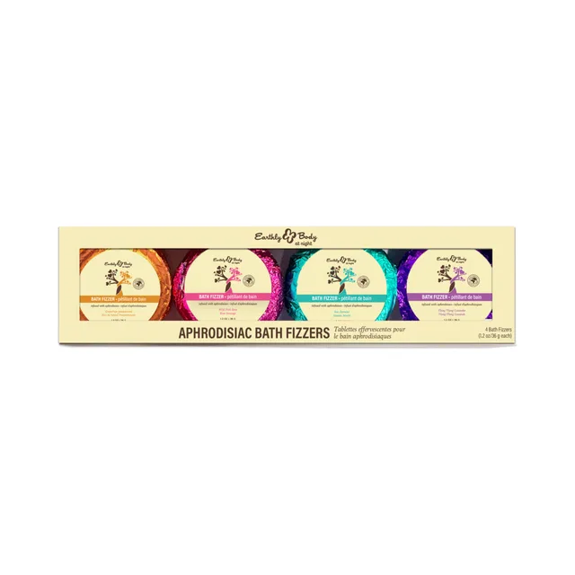Earthly Body at Night four-color Bath Fizzer Set box