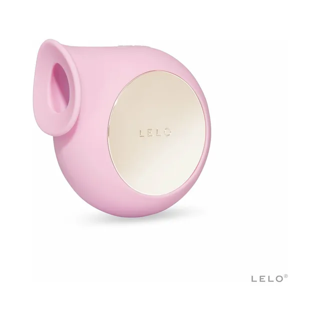 Pink LELO SILA with wide oval opening and gold-tone face