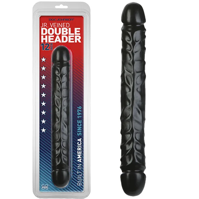 Black Jr. Double Header beside red and blue retail package