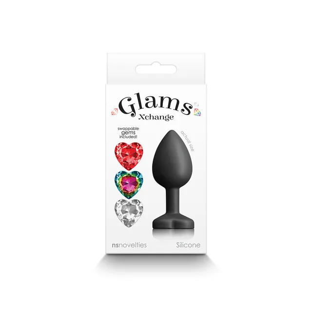 Glams Xchange small heart plug in white retail box