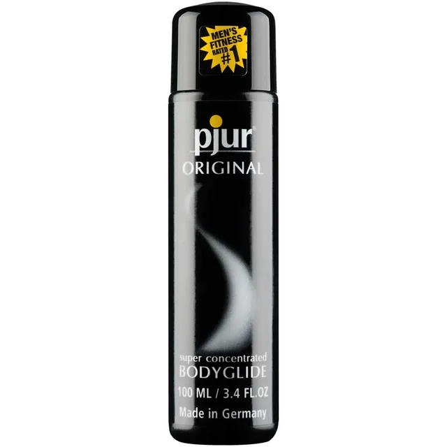 Pjur Original 3.4 oz clear silicone lubricant in slim black bottle