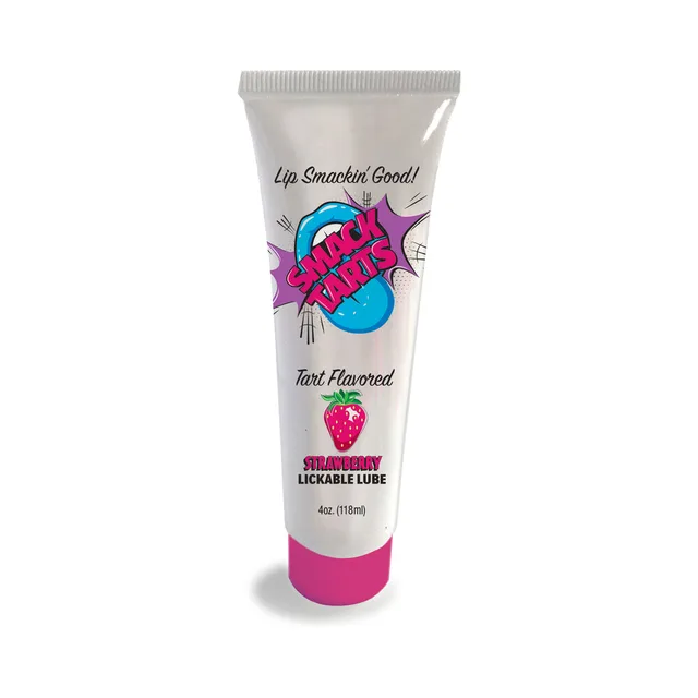 Smack Tarts Strawberry 2 oz lube tube with pink band