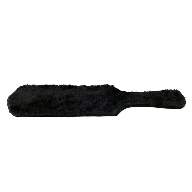 Rouge Black Fur-Covered Paddle with narrow handle
