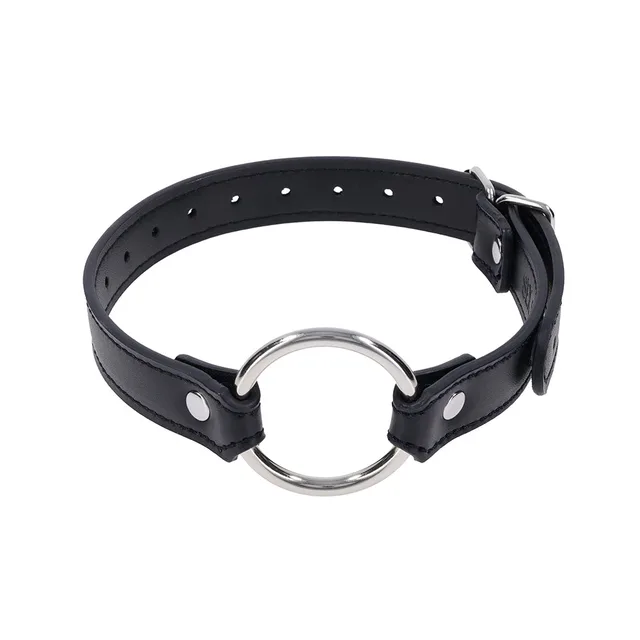 Sportsheets Shadow black convertible cuffs curved O-ring configuration
