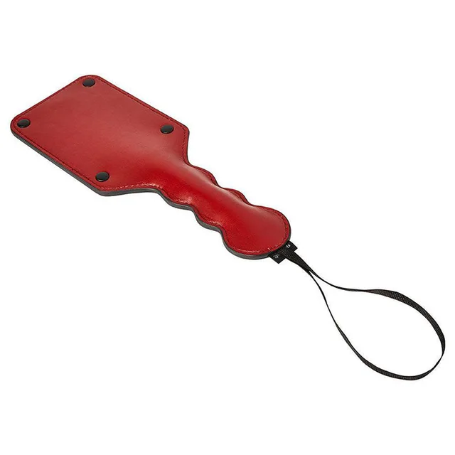 Sportsheets Saffron red square paddle with rivets and black wrist loop