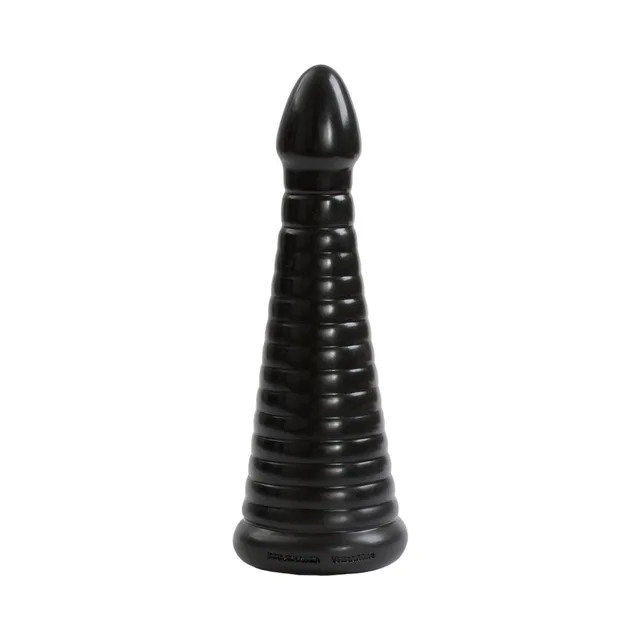 Unboxed black TitanMen Intimidator with tapered tip, raised ribs, and flared base