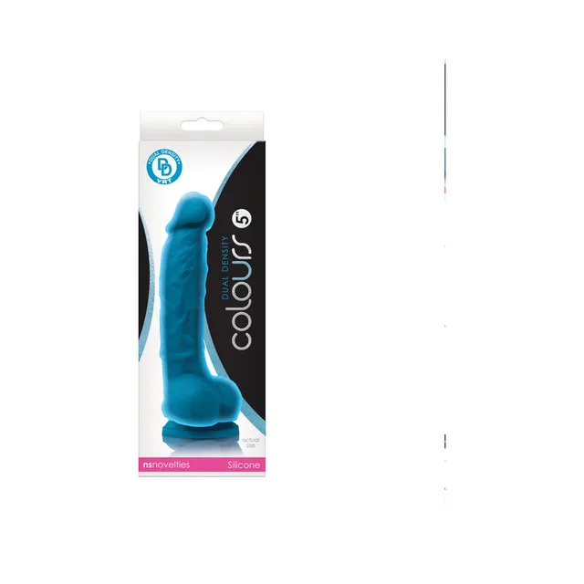 NS Novelties Colours blue 5-inch dildo inside white-and-blue retail box