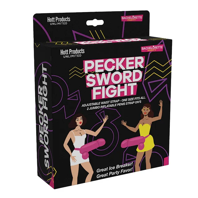 Pecker Sword Fight game in black illustrated retail box