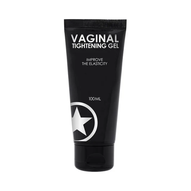 black Shots Ouch Vaginal Tightening Gel tube with silver star logo
