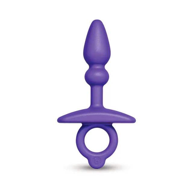 Front view of purple Butties Dart plug and finger ring