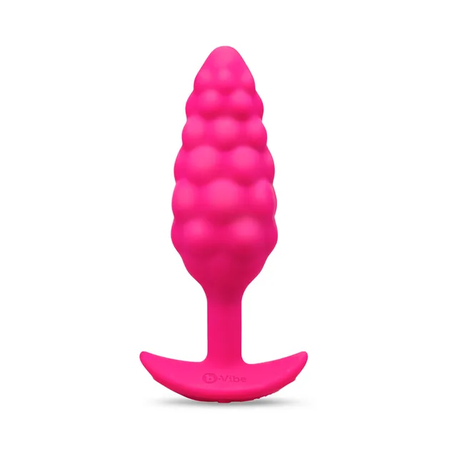 b-Vibe Bump hot-pink textured plug front isolated view