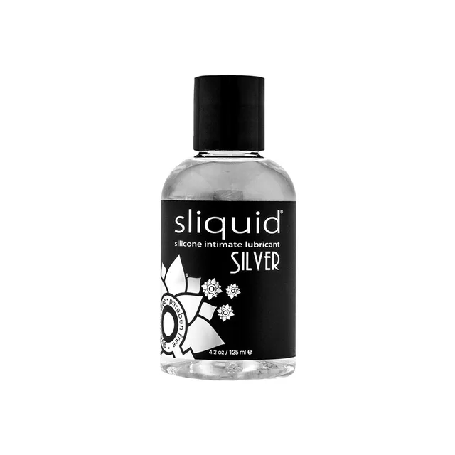 Sliquid Silver clear 4.2-ounce bottle with black cap and label