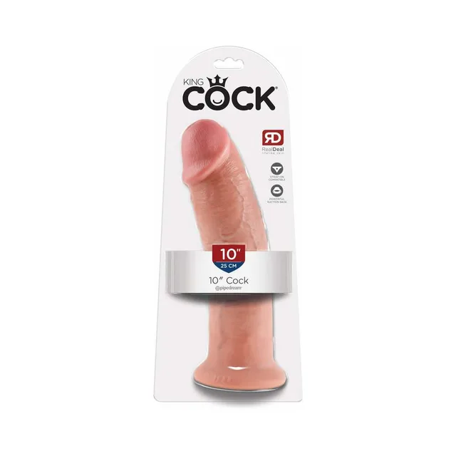 Pipedream King Cock 10-Inch Beige Dildo retail card front