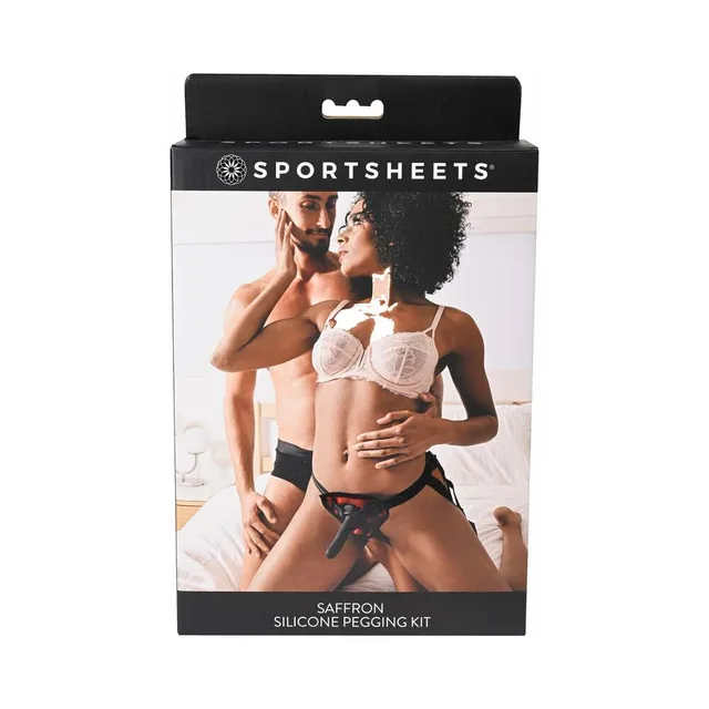 Sportsheets Saffron Silicone Pegging Kit retail box