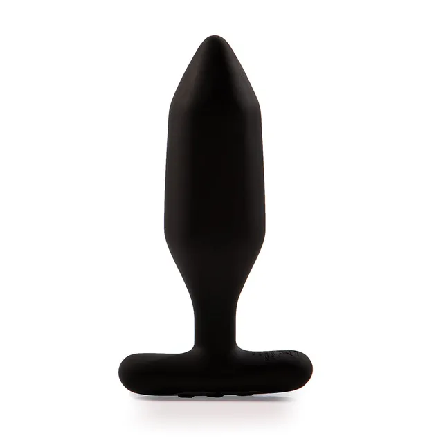 Je Joue Onyx black faceted plug standing upright on T-shaped base