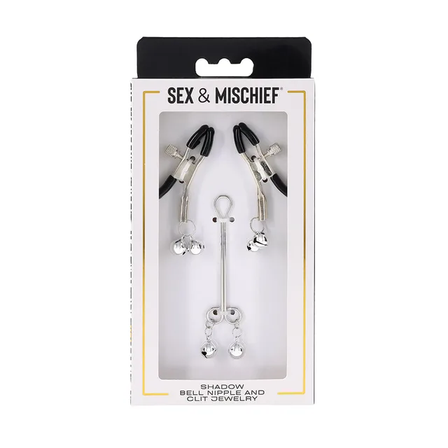 Sportsheets Shadow bell nipple and clit clamp set front retail package