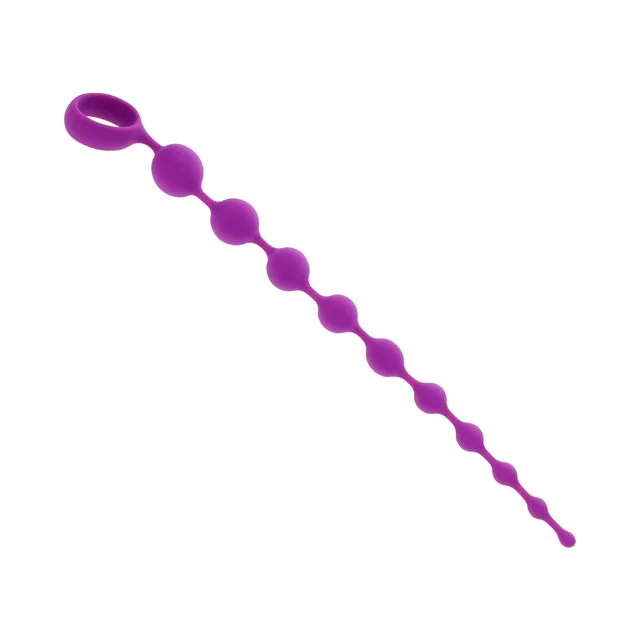 Selopa Beaded Adventure purple silicone beads full diagonal strand with oval ring