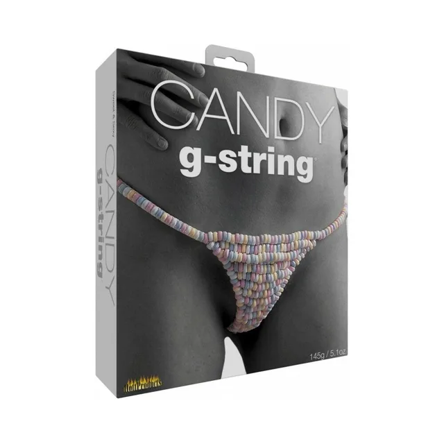 Hott Products Candy G-String in black retail box