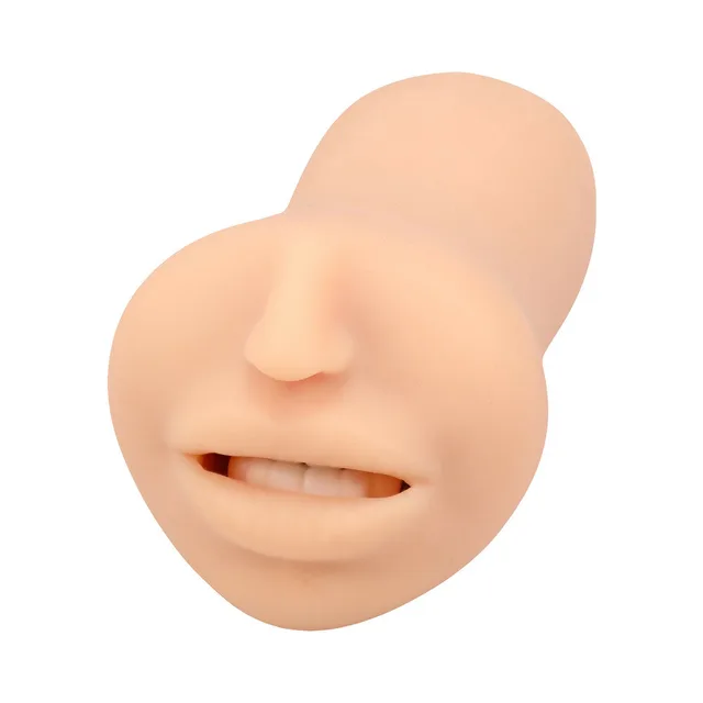 Doc Johnson Super Sucker Cum Guzzler stroker angled face view