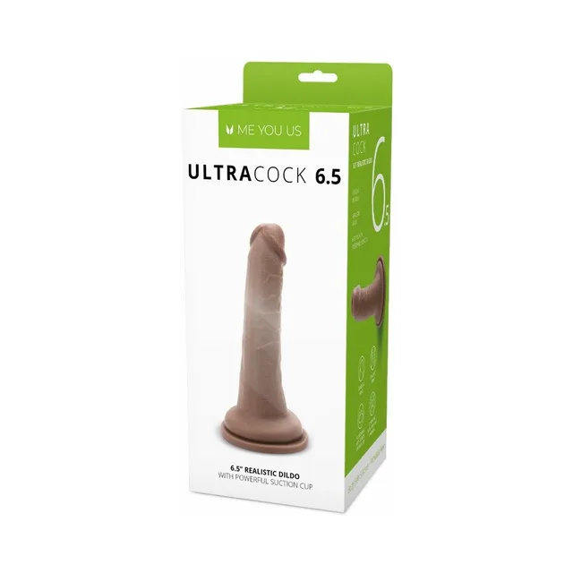 Me You Us Ultra Cock 6.5-inch caramel dildo retail box