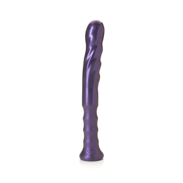 Purple Tantus Goddess handle dildo with contoured shaft and broad base