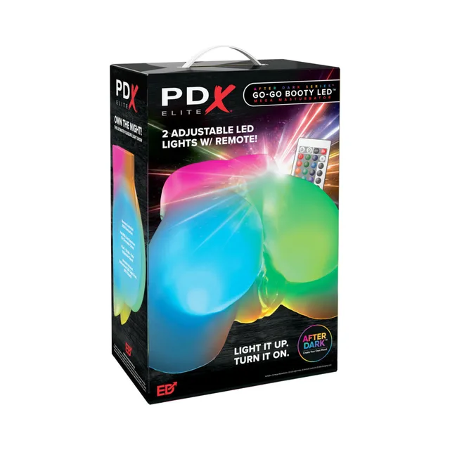 PDX Elite Go-Go Booty frosted LED masturbator black multicolor retail box