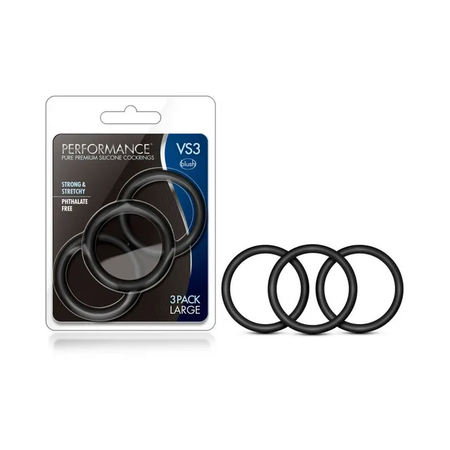 Blush Performance VS3 Three Large Black Rings beside pack