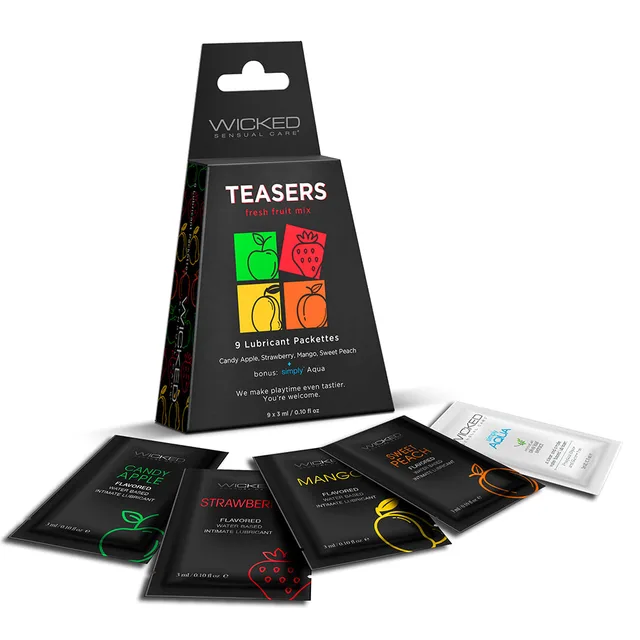 Wicked Teasers Fresh Fruit Mix carton with nine packets