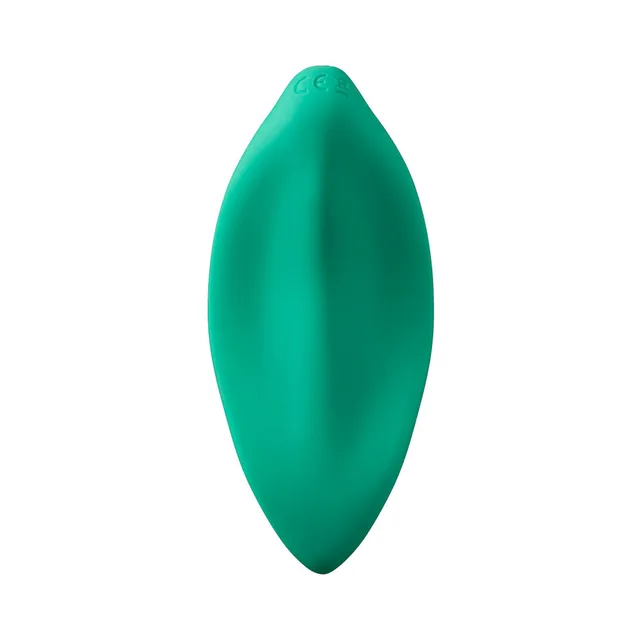 Top view of mint leaf-shaped ROMP Wave vibrator