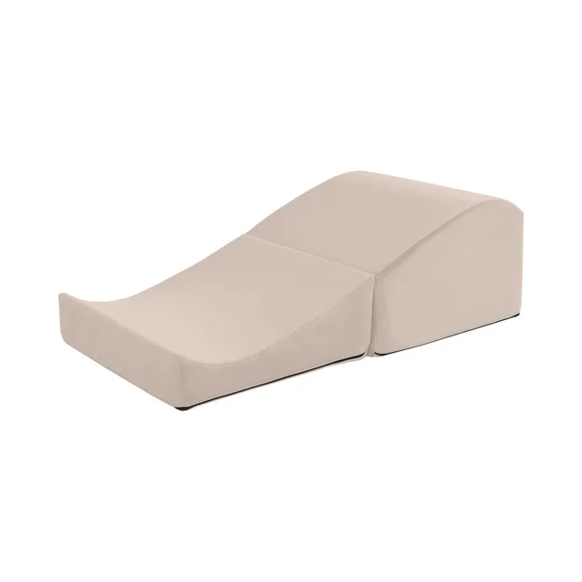 Liberator Flip Ramp Lush Cream positioning pillow two-piece ramp and wedge arranged in a long curved profile