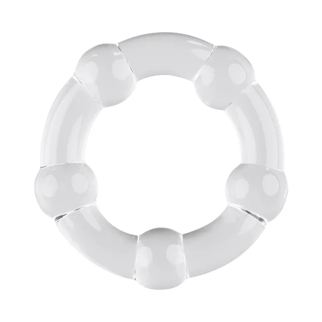 clear Selopa ring with six rounded raised segments