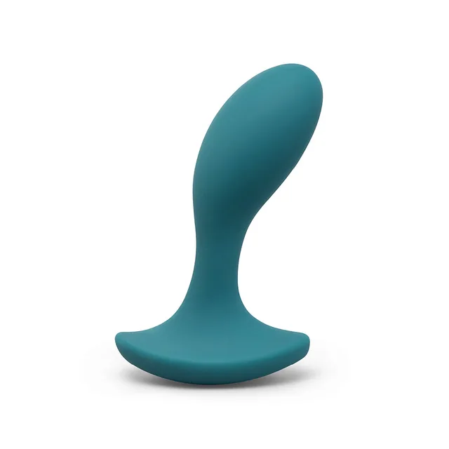 b-Vibe Essential teal plug front three-quarter view on flared base