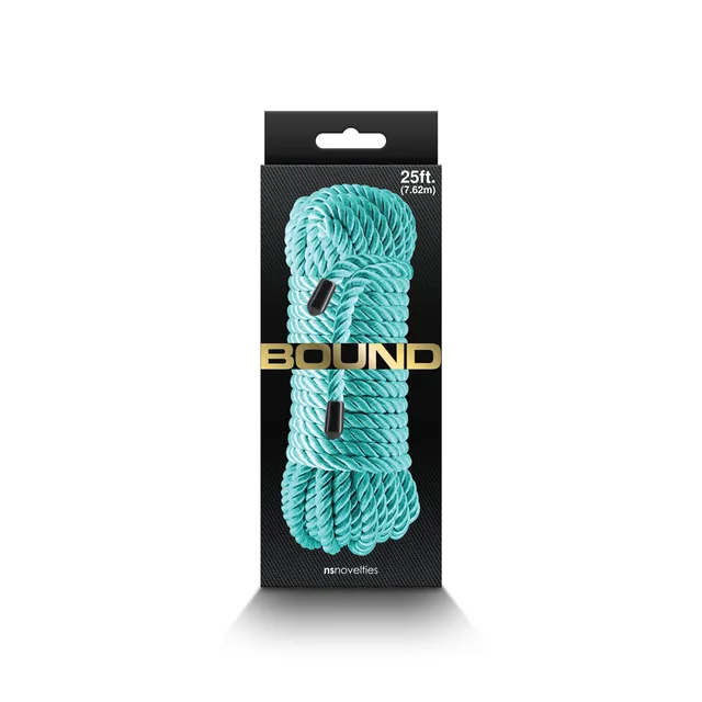 Bound 25-foot green rope in black retail box