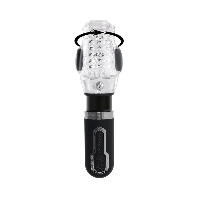 front view of clear textured Thrill Ride sleeve on black control handle