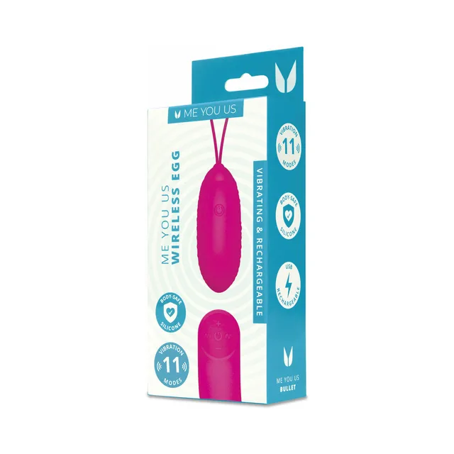 Me You Us hot pink Wireless Egg vibrator retail box