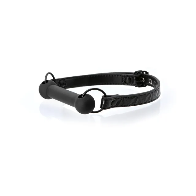 Black Sinful bar gag with side rings and adjustable strap